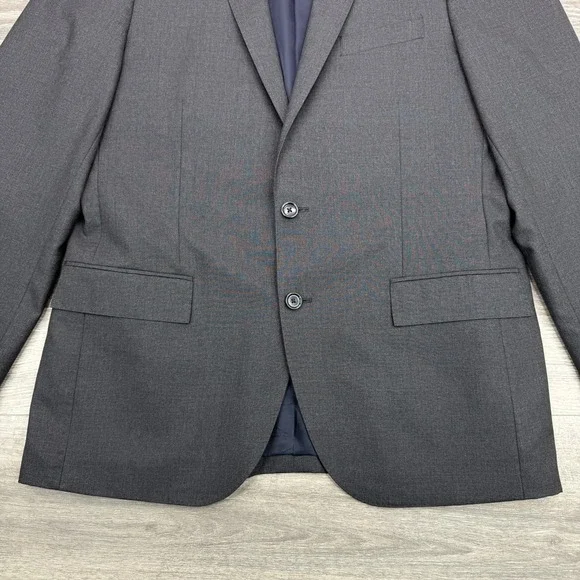 J Crew Loro Piana Blazer Mens 42R Charcoal Gray Ludlow Italian Wool Sport Coat